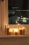 Wysoka żłobiona świeca IONIS Bianco 4/20 z bielonego wosku pszczelego - VOSQUE candles